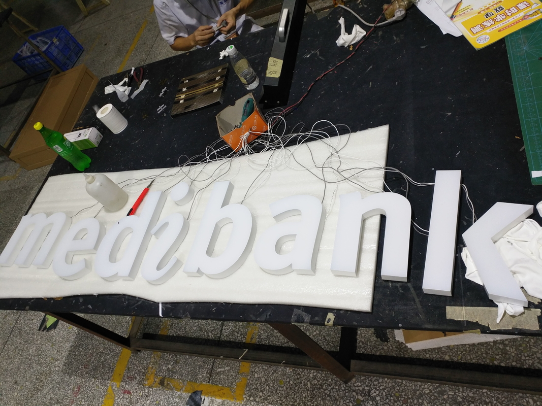 Custom Front Lit Channel Letter Sign Stainless Steel 12mm CCC Approved